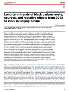 Long-Term Trends of Black Carbon Levels, Sources, and Radiative Effects from 2013 to 2022 in Beijing, China