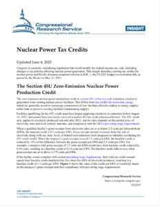 Nuclear Power Tax Credits