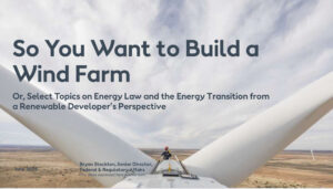 So You Want to Build a Wind Farm