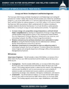 Energy and Water Development and Related Agencies