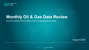 Monthly Oil & Gas Data Review (August 2025)