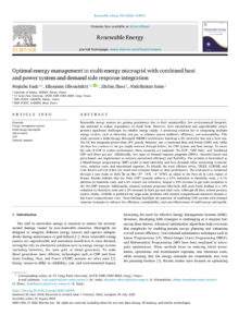 Optimal Energy Management in Multi Energy Microgrid with Combined Heat and Power System and Demand Side Response Integration