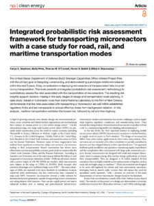 Integrated probabilistic risk assessment framework for transporting microreactors with a case study for road, rail, and maritime transportation modes