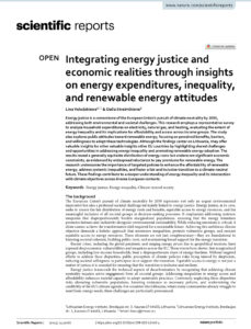 Integrating energy justice and economic realities through insights on energy expenditures, inequality, and renewable energy attitudes