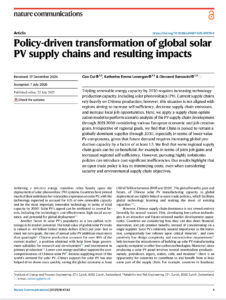 Policy-driven transformation of global solar PV supply chains and resulting impacts