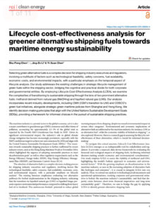 Lifecycle cost-effectiveness analysis for greener alternative shipping fuels towards maritime energy sustainability