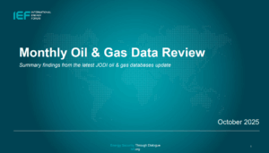 Monthly Oil & Gas Data Review (October 2025)