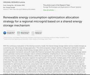 Renewable Energy Consumption Optimization Allocation Strategy for a Regional Microgrid Based on a Shared Energy Storage Mechanism