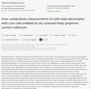 Ionic Conductivity Measurements of Solid State Electrolytes with Coin Cells Enabled by Dry-Pressed Holey Graphene Current Collectors