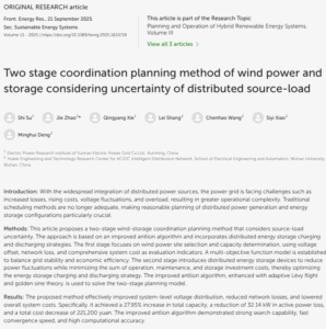 Two Stage Coordination Planning Method of Wind Power and Storage Considering Uncertainty of Distributed Source-Load