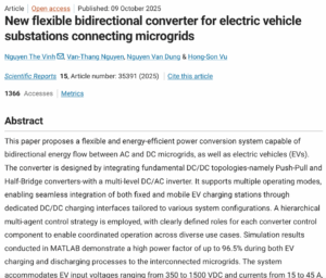 New Flexible Bidirectional Converter for Electric Vehicle Substations Connecting Microgrids