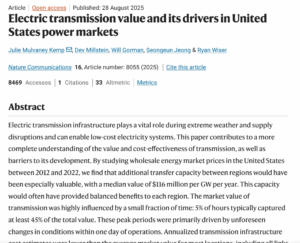 Electric Transmission Value and Its Drivers in United States Power Markets