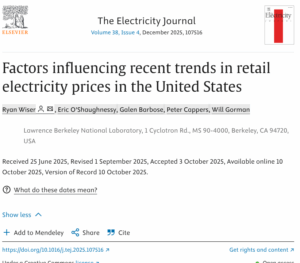Factors Influencing Recent Trends in Retail Electricity Prices in the United States