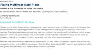 Fixing Multiyear Rate Plans: Building a Firm Foundation for Utility Cost Control