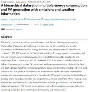A Hierarchical Dataset on Multiple Energy Consumption and PV Generation with Emissions and Weather Information