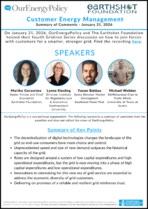OurEnergyPolicy Event Summary: Customer Energy Management