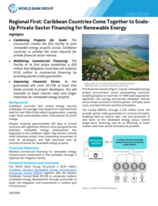 Regional First: Caribbean Countries Come Together to Scale Up Private Sector Financing for Renewable Energy